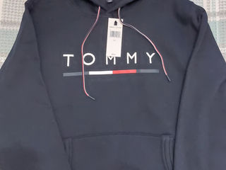 Hanorace originale Tommy albastru si alb