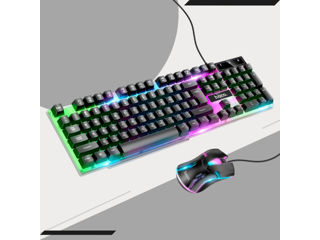Gaming Set 2 in 1 (Tastatură + Mouse cu iluminare) foto 1