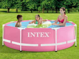 Intex Бассейн Pink Metal Frame 244х76 см, 2843 л, металлический каркас фото 9