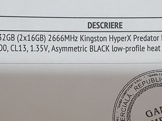 Hyper predator 16GB (2x16) sau schimb foto 3