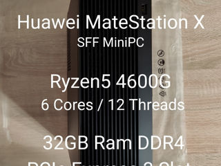 Ryzen5 4600G / 32GB Ram / 512GB SSD / MiniPC SFF Huawei Mate Station X / Nou
