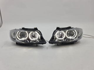 Livrare Gratuita Faruri Angel Eyes BMW Seria 3 E90 2005-2008 pentru masinile fara xenon foto 8