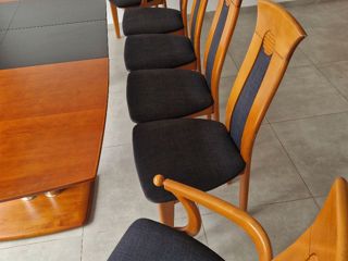 Vind masă cu 6 scaune cu extindere din lemn importată din Germania foto 4