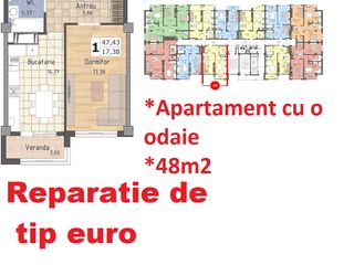 Super apartament! 1 odaie ! design individual! program prima casă foto 1