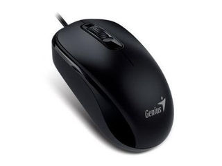Mouse Genius Dx-110, Optical, 1000 Dpi, 3 Buttons, Ambidextrous, Black, Usb