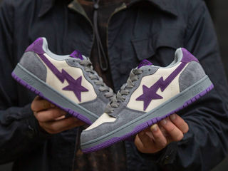 A Bathing Ape Bape Sk8 Sta Grey/Purple foto 2