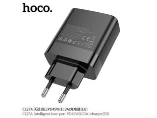 HOCO C127A Încărcător inteligent cu patru porturi PD45W(1C3A) (UE) foto 2