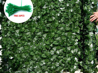 Рулон ограждения из искусственных листьев плюща 3 м x 1 м foto 3