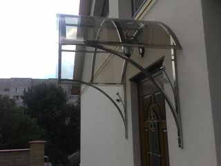 Перила ,  kозырьки из нержавейки    !!!  balustrade din inox si sticla , porti , garduri din inox foto 18