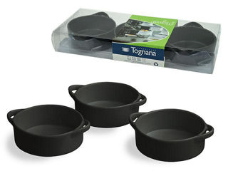 Set Cocotte Din Ceramica Tognana Mignon 3Buc, D10Cm, Negru foto 1