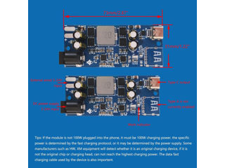 Charging Module SW2303 PL5501 In 3-24V Type-C 100W Multi-function, Modul de încărcare rapidă. foto 3