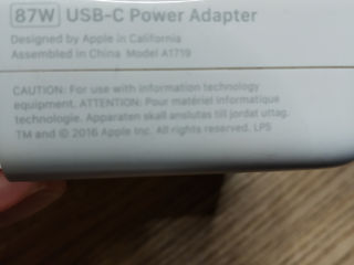 Apple MacBook Pro 16", Оригинальная зарядка из комплекта, 87W, USB-C foto 3