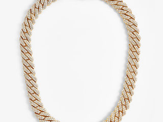 Lanturi Cernucci: 14MM Diamond Prong Link Chain - Gold foto 2