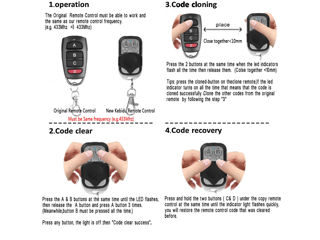 Telecomanda universala pentru deschiderea usa de garaj, 4 butoane, 433 MHz Descriere Ușor de utiliza foto 16