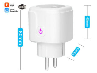 Wi-Fi Priza smart+ 20A cu temporizare si monitorizare consum (contor) 199 MDL - Livrare foto 2