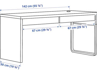 Masă de birou modernă IKEA 142x50 foto 6