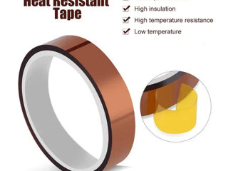 Scotch GOLD with temperature resistance of 200  is 0.05mm, 33M long. Теплоизоляционный скотч. foto 5