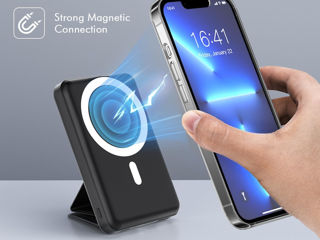 Magsafe Power Bank, Power Bank magnetic 10000mAh foto 6