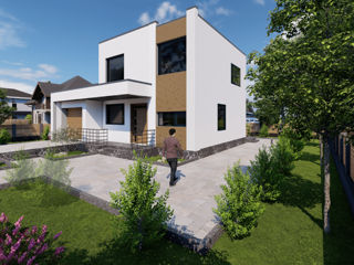 Casă de locuit individuală cu 2 niveluri / P+E / 116,4m2 / proiecte / construcții / 3D foto 1