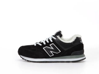 New Balance 574 Black Unisex cu blana / с мехом foto 2