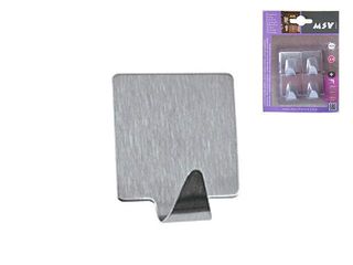 Крючки Самоклеющиеся Msv 4Шт Квадрат 3X3Cm, Нерж Сталь