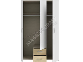 Dulap Fortuna Econobox 120x190 (Alb/Stejar Puccini) pret mic,livrare,credit foto 2