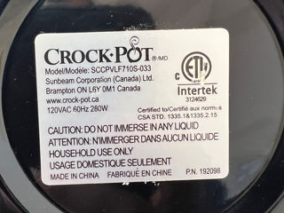 Crock-Pot Multicooker 7 programe - 300Lei foto 3