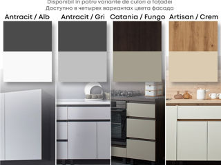 Set mobila bucatarie Ambianta Astra 1.4 m, alb foto 4