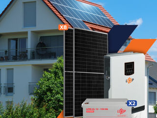 Stație solară hibridă must  +  longi solar de 3 kw / гибридная солнечная электростанция must 3квт foto 3