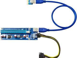Gpu Pci-e Riser Ver 006c 6pin Connector Pcie Express X1 To X16 Riser Card Usb 3.0 Graphics Extension foto 0