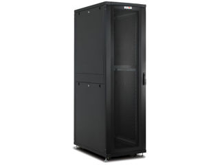 27U-W=600 D=600 19'' Fs-Line Free Standing Network Cabinet, Mfgfd, Msrd, Mssp, Black Color Flat Pack