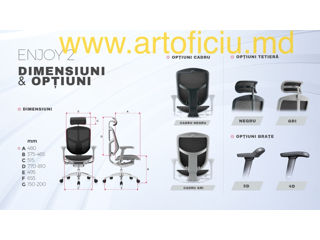 Scaun ergonomic Enjoy Ultra - este proiectat pentru a asigura confortul spatelui dvs.