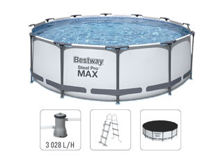 Bestway Бассейн круглый STEEL PRO MAX 457х107 см,метал. каркас -7499 лей.