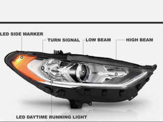 Fară  dreapta 2017-2020 Ford Fusion Halogen w/LED Новая фара foto 8