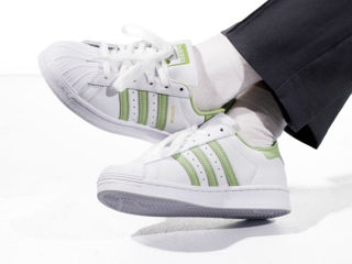Adidas Superstar White/Green Women's foto 8