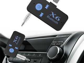 Aux Audio Adapter 3.5mm + Bluetooth X6 - Блютуз Адаптер + Музыка + Громкая связь в Автомобиль foto 4