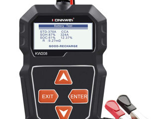 Tester scaner baterie analizator SOC SOH Konnwei KW208 12V