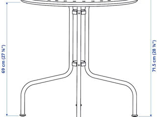 Set de mobila de grădină Ikea Lacko 2 scaune Gri foto 6