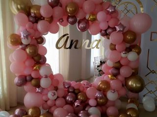 La cumătrii decor cu baloane крестины оформление воздушными шарами foto 8