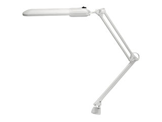 Настольная лампа светильник дельта на струбцине, люминесцентная, цоколь 2g7, 11 вт, белый настольный