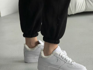 Nike Air Force 1 Low White Unisex cu blana / с мехом foto 8