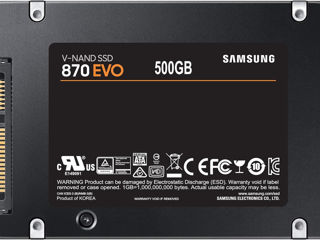2.5" SATA SSD  500GB Samsung 870 EVO "MZ-77E500B" [R/W:560/530MB/s, 98K IOPS, MGX, V-NAND 3bit MLC] foto 2