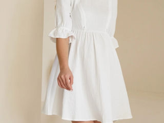 Белое Муслиновое платье  с молниями для кормления!!