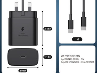 Incarcator super rapid 2.0 de 45 W cu cablu type C foto 2