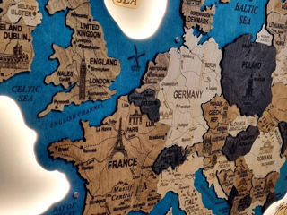Карта Европы из дерева / Harta Europei din lemn foto 8