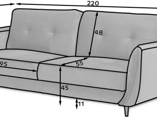 Canapea stilată și modernă Eltap 110x190 - Livrare în toată Moldova! Credit 0% foto 3