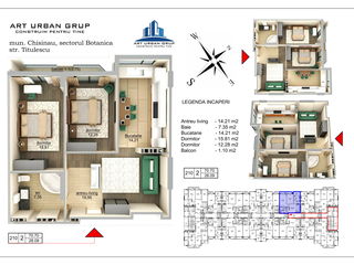 Ultimile oferte !!! Direct de la constructor ,botanica ,parc 2 camere 72m2 ,super ofertă ! foto 3