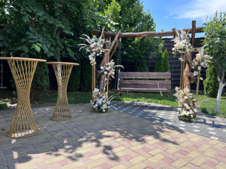 Декор свадьбы под ключ, арка из цветов, декор столов и прочее foto 7