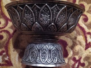 Серебряная ваза и ложка foto 1