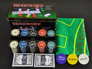 Set Joc Poker în valiză de aluminiu 200buc 30x20x6cm foto 7
